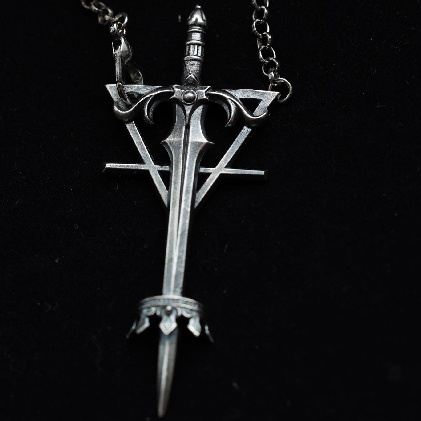 Silver pendant "Ace of Swords"