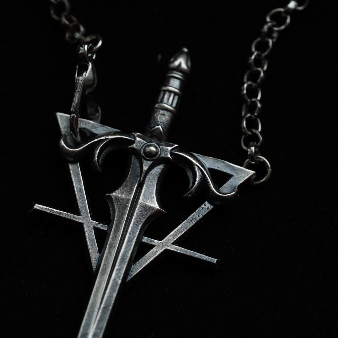 Silver pendant "Ace of Swords"