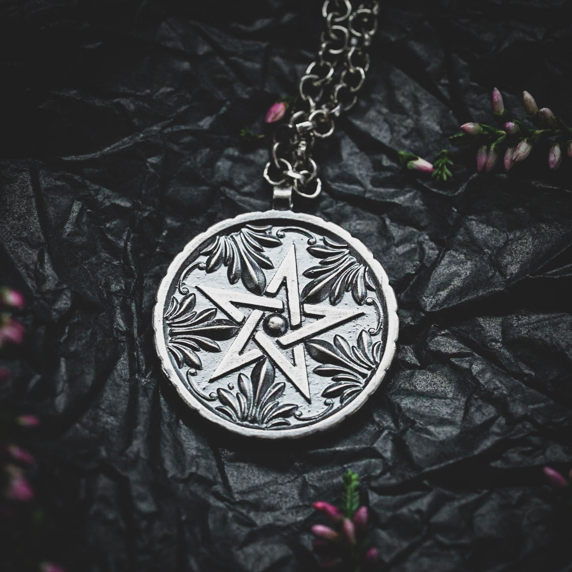 Silver pendant "Ace of Pentacles"