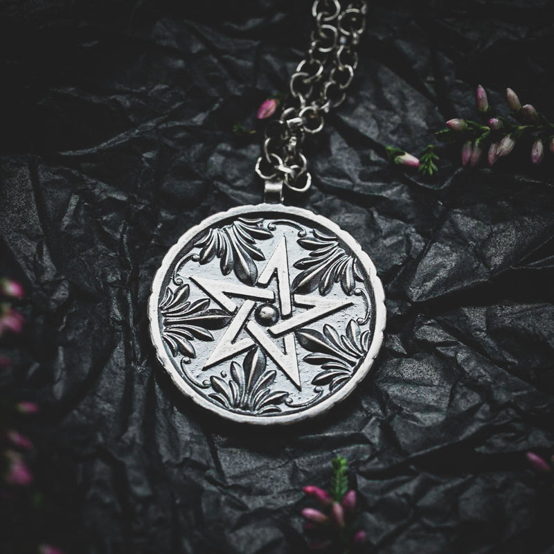 Silver pendant "Ace of Pentacles"