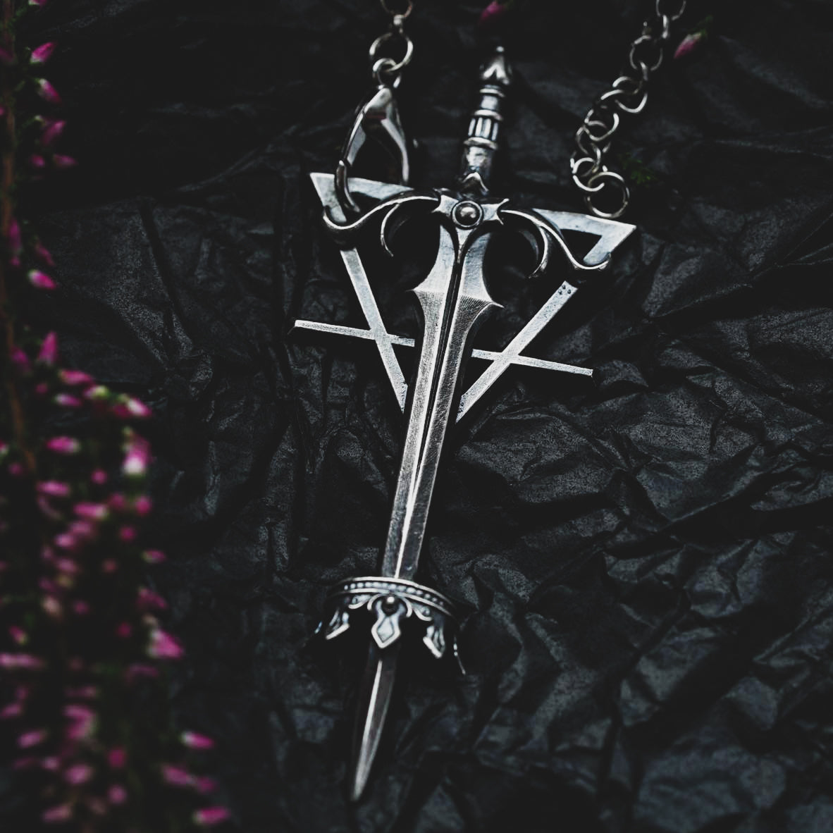 Silver pendant "Ace of Swords"