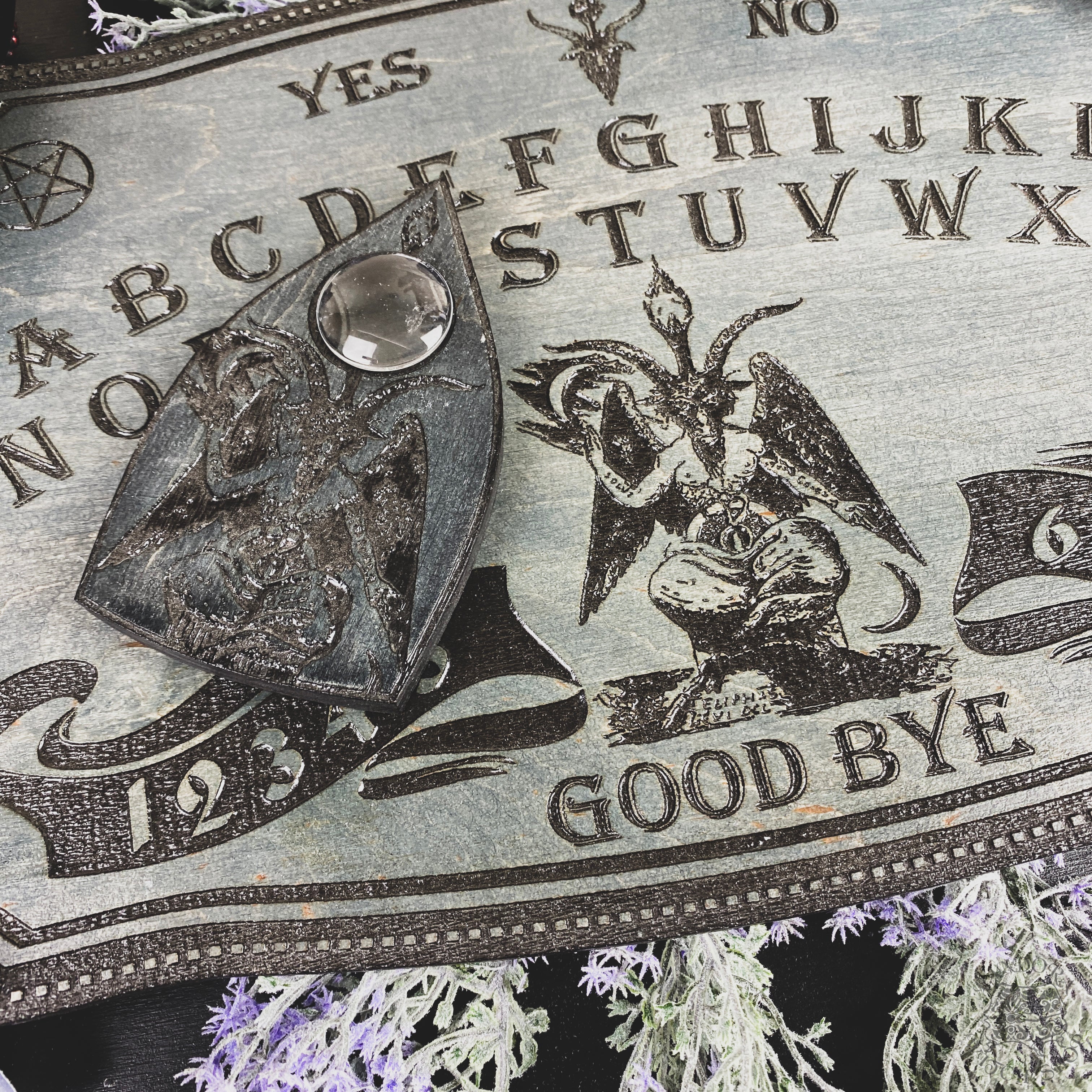 Ouija Board - Baphomet - Gray wood