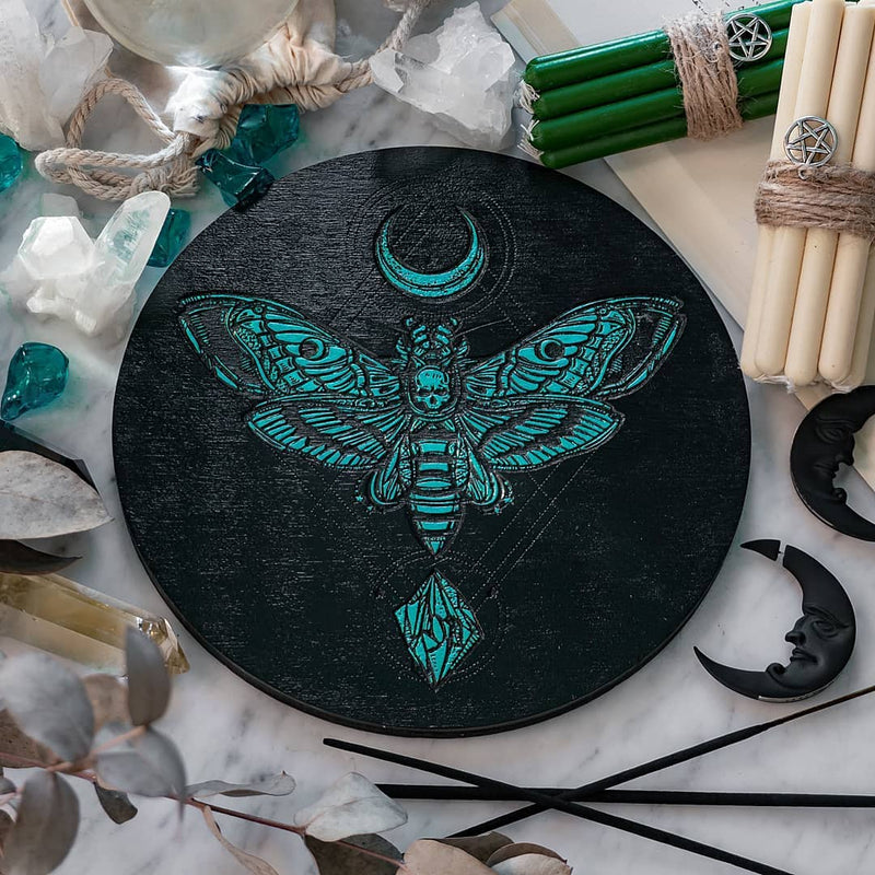 Emerald Death's head moth - Altar pentacle