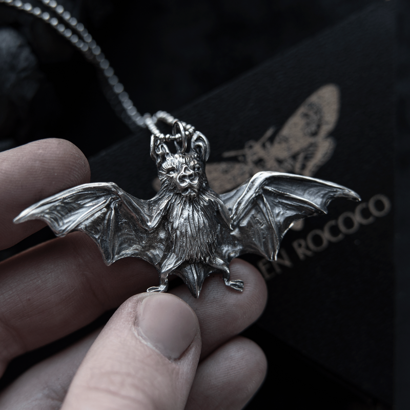 Silver pendant "Vampire Bat"