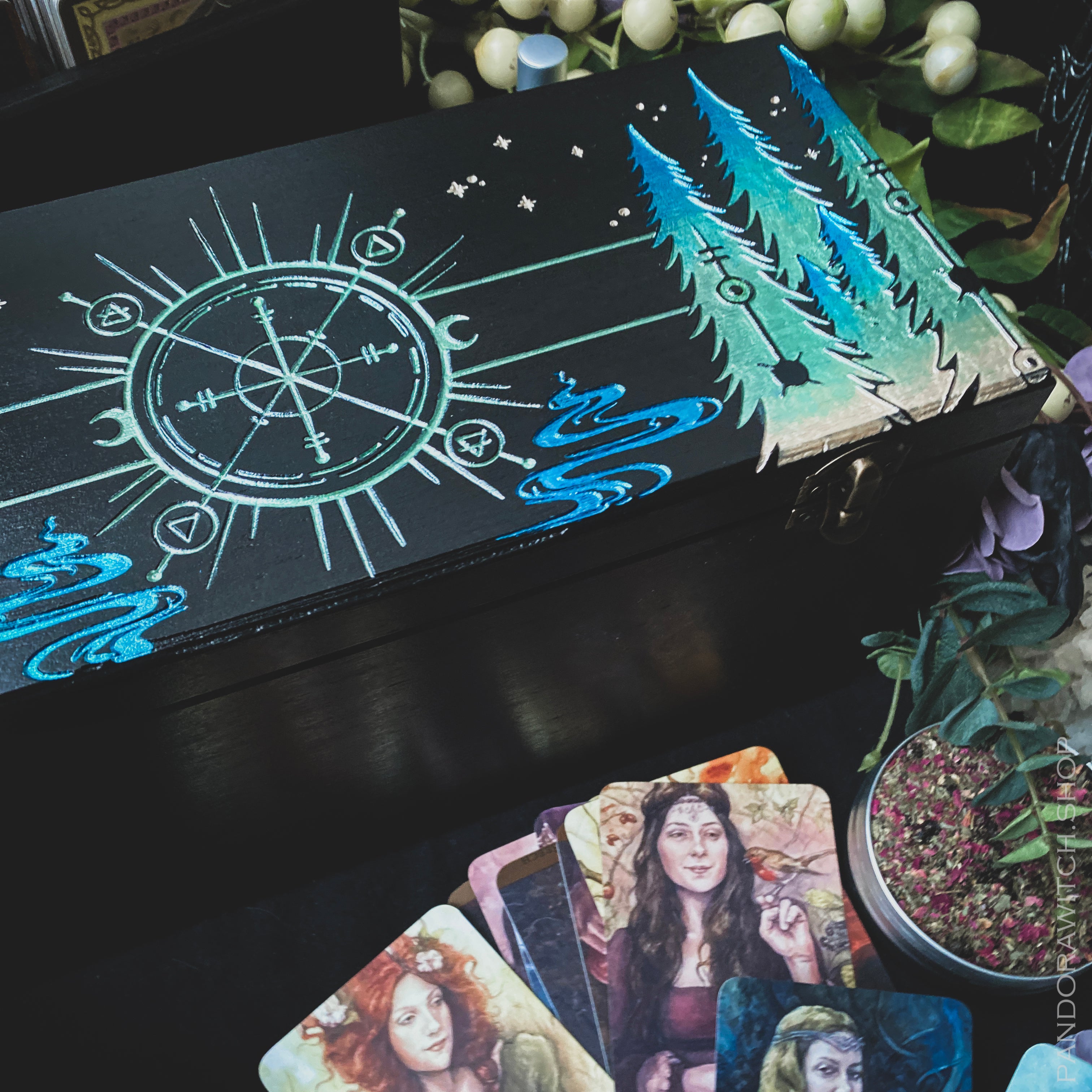 Box for 10 Tarot decks - Enchanted Forest