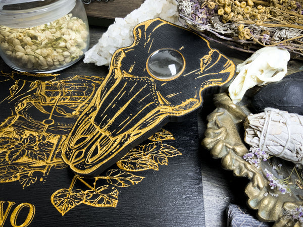 Planchette -  Bull Skull - Gold