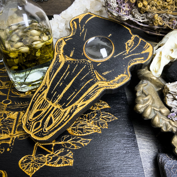 Planchette -  Bull Skull - Gold