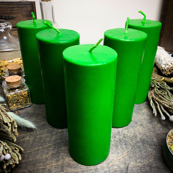 Big Green cylinder - Beeswax candle