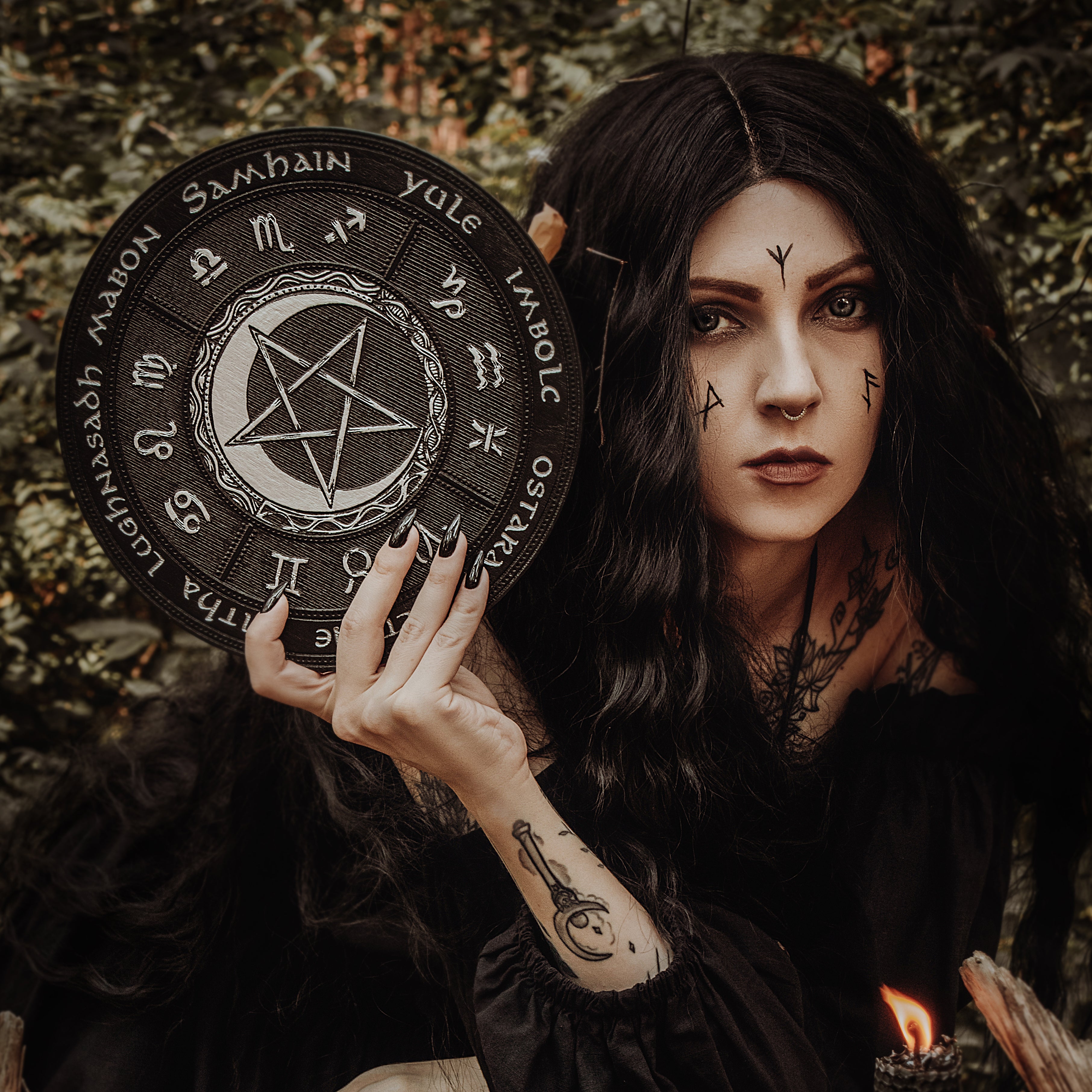 Wheel of the Year - PentaMoon - Black\Silver