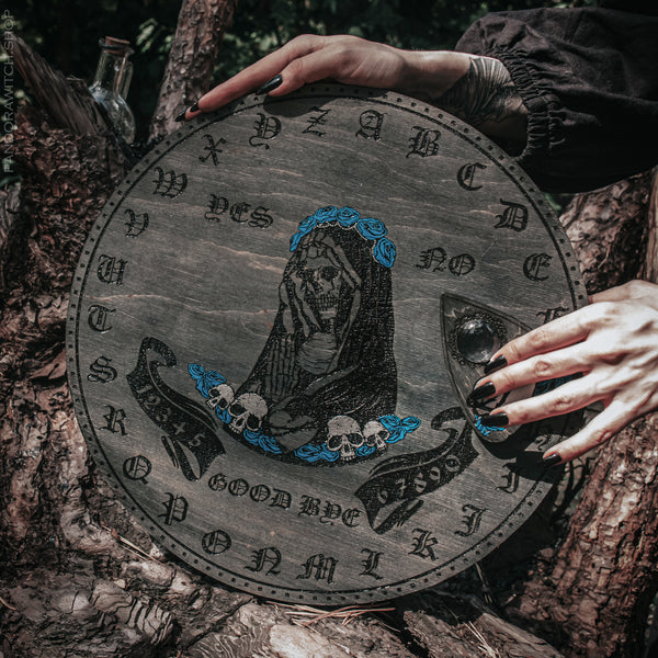Ouija Board - Santa Muerte - Gray wood