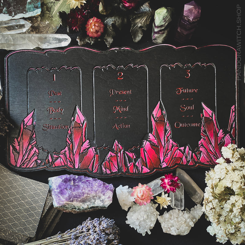 Tarot Board Three Card Spread - Bloody Crystals