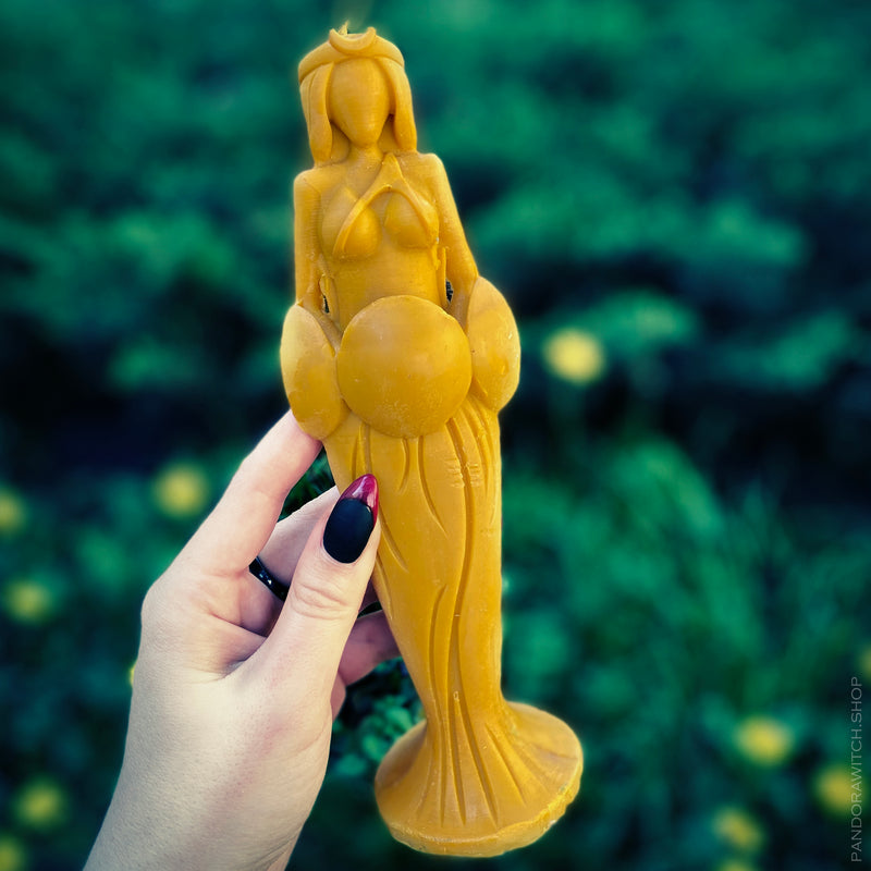 Great Goddess of the Sun - beeswax candle