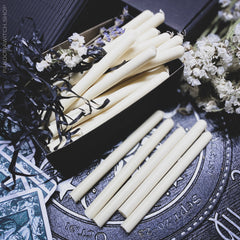 White beeswax candles - Set 25