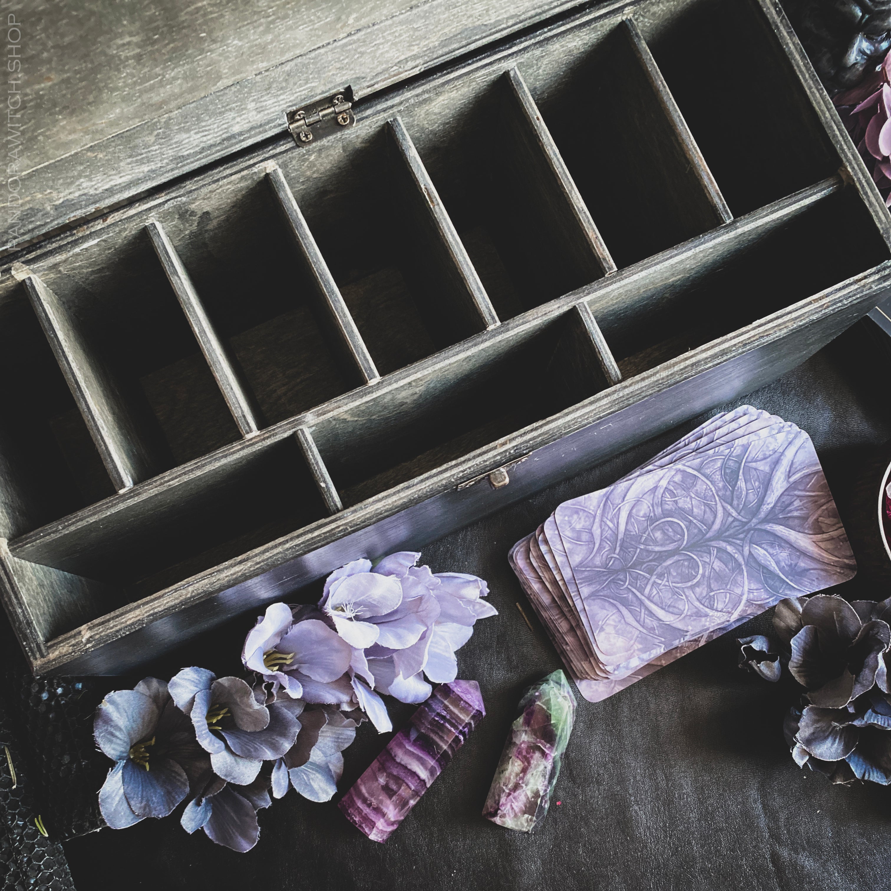 Box for 10 Tarot decks - Silver Death's Head Moth