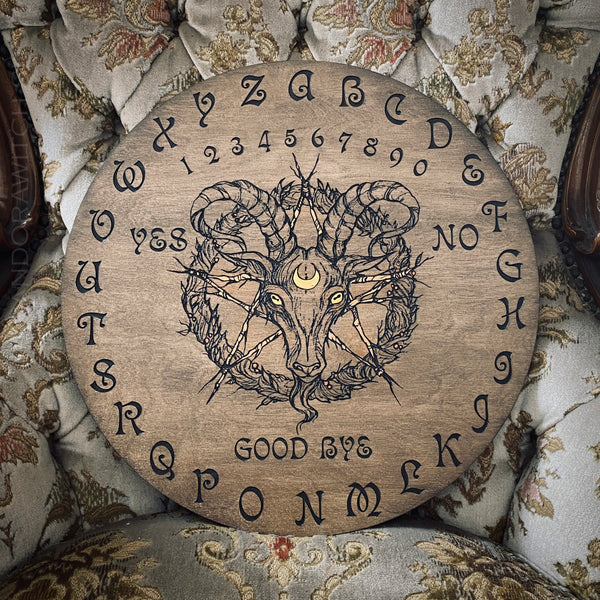 Ouija Board - Black Phillip - Dark wood