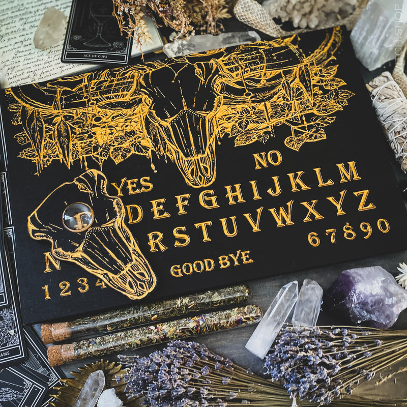 Ouija board - Bull Skull - Black and Gold