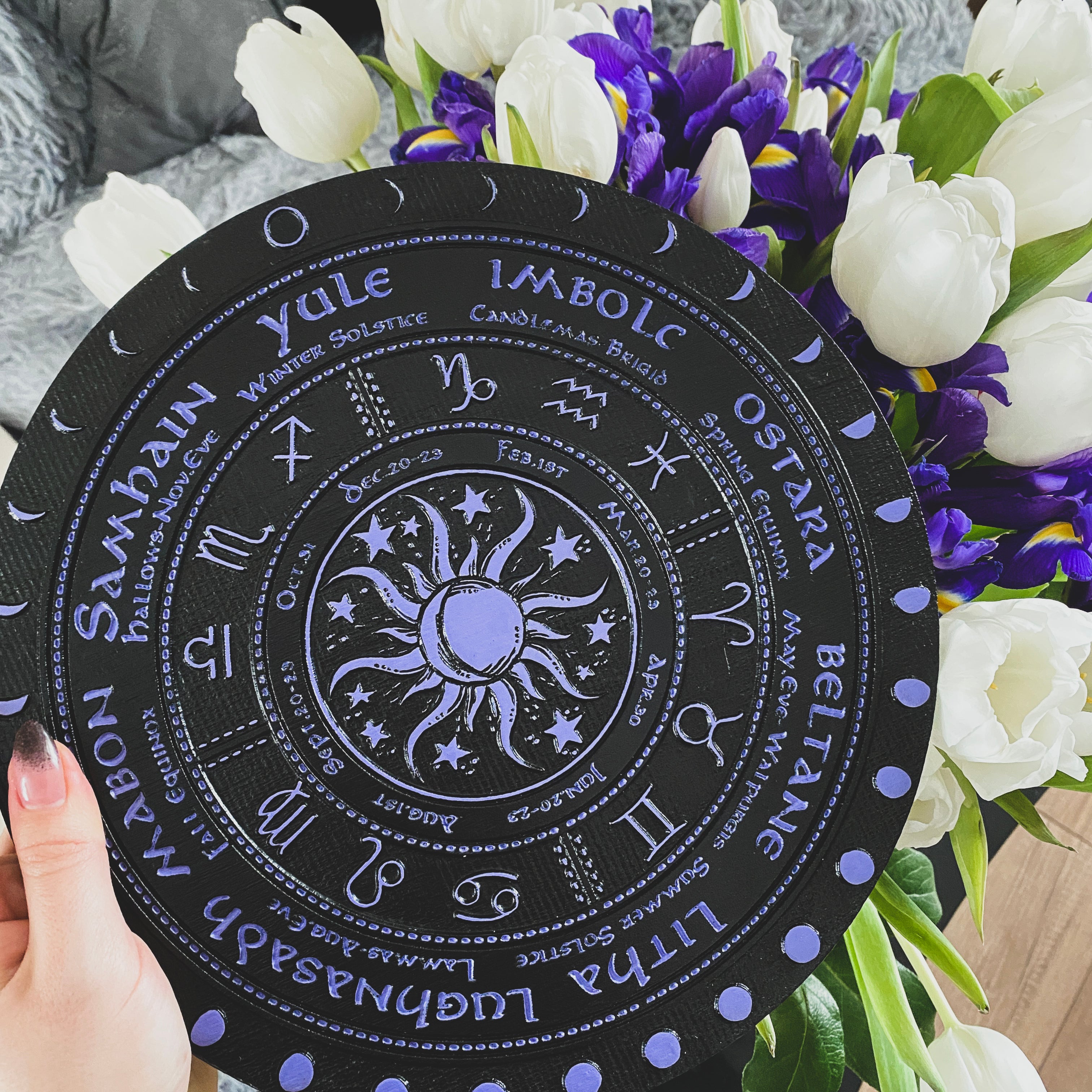 Wheel of the Year - Sun and Moon - Black\Purple