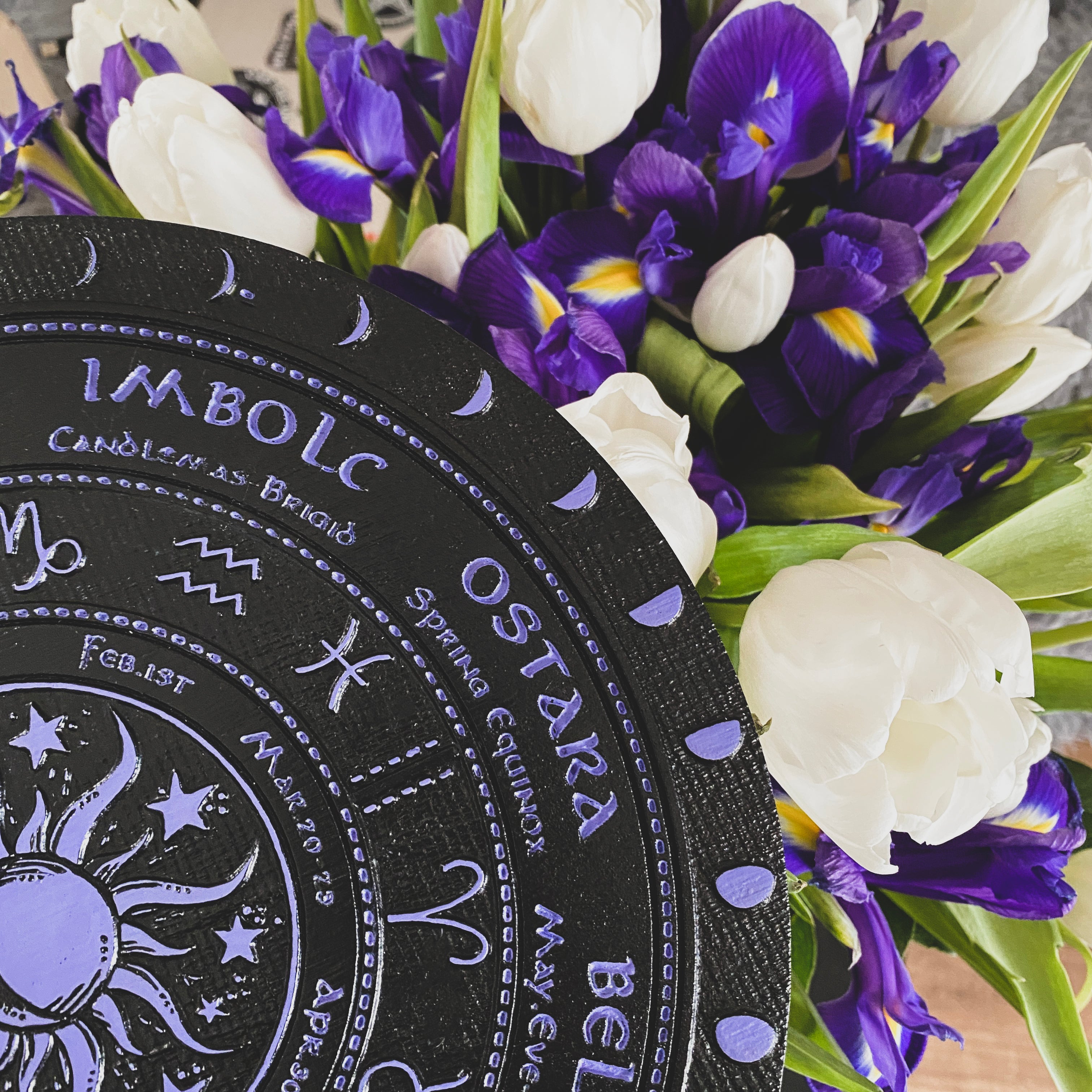 Wheel of the Year - Sun and Moon - Black\Purple