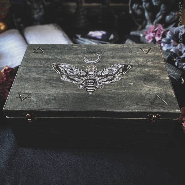 Big Witch Box - Silver Death's head Moth