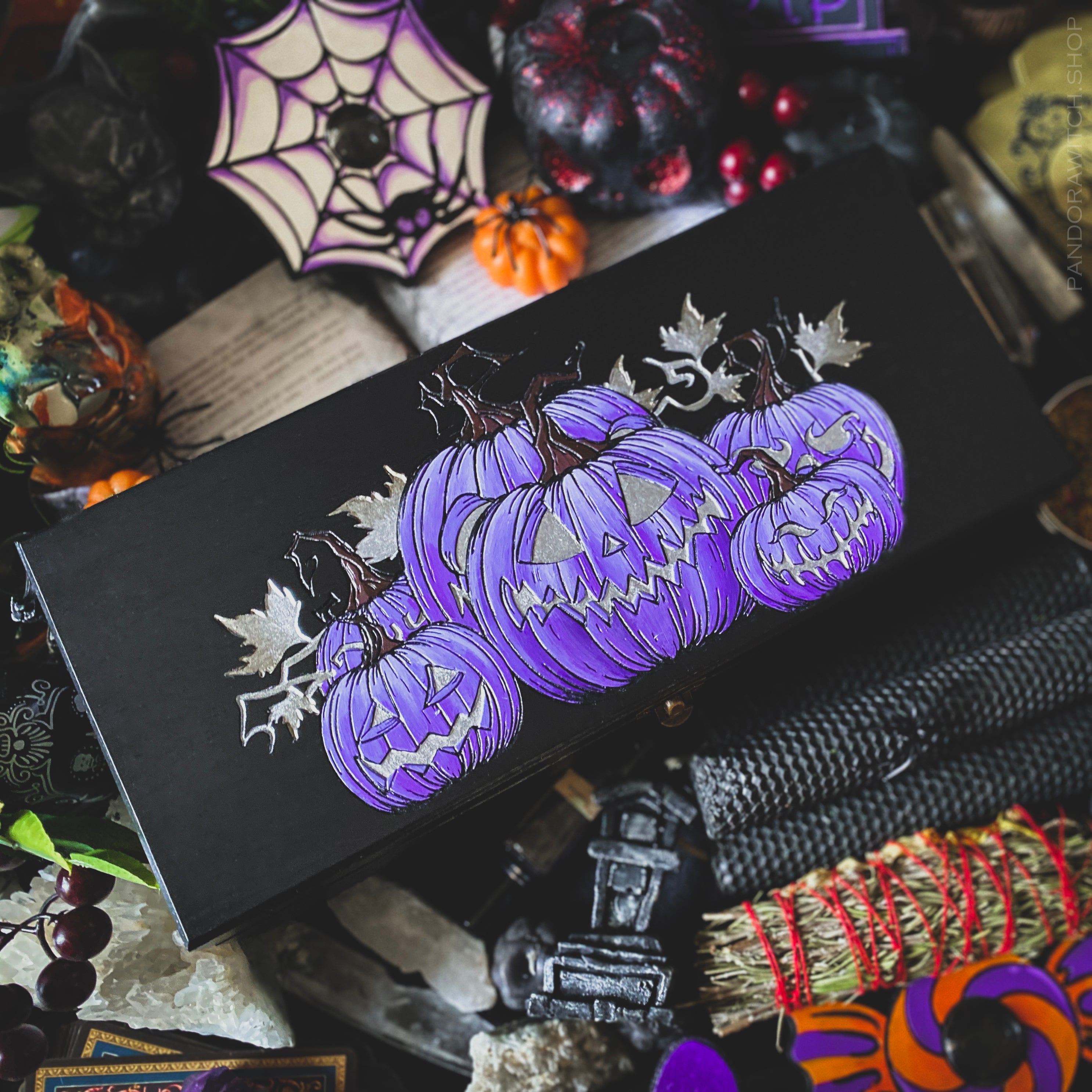 Box - Violet Pumpkin Mood -  For 2 or 4 Tarot decks