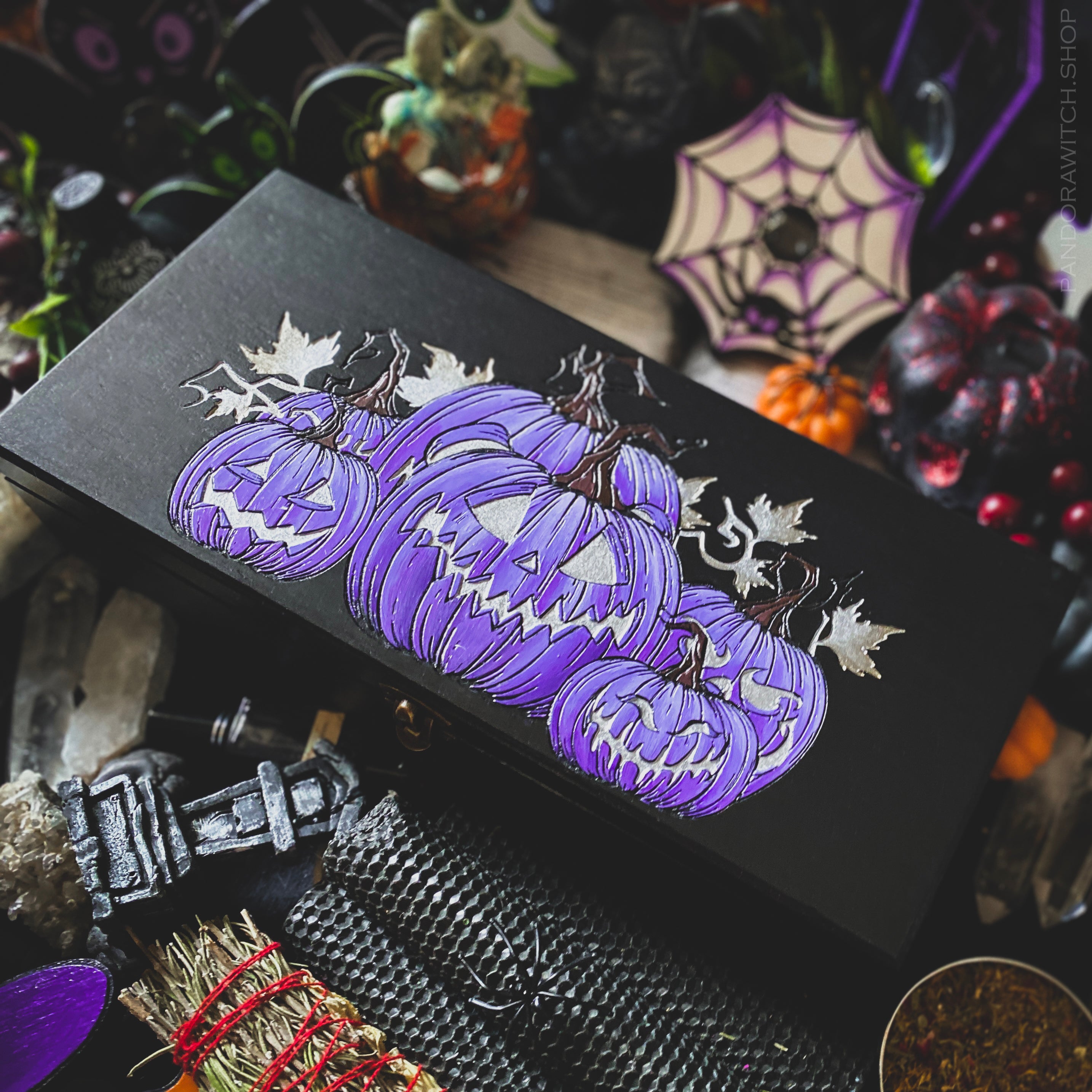 Box - Violet Pumpkin Mood -  For 2 or 4 Tarot decks