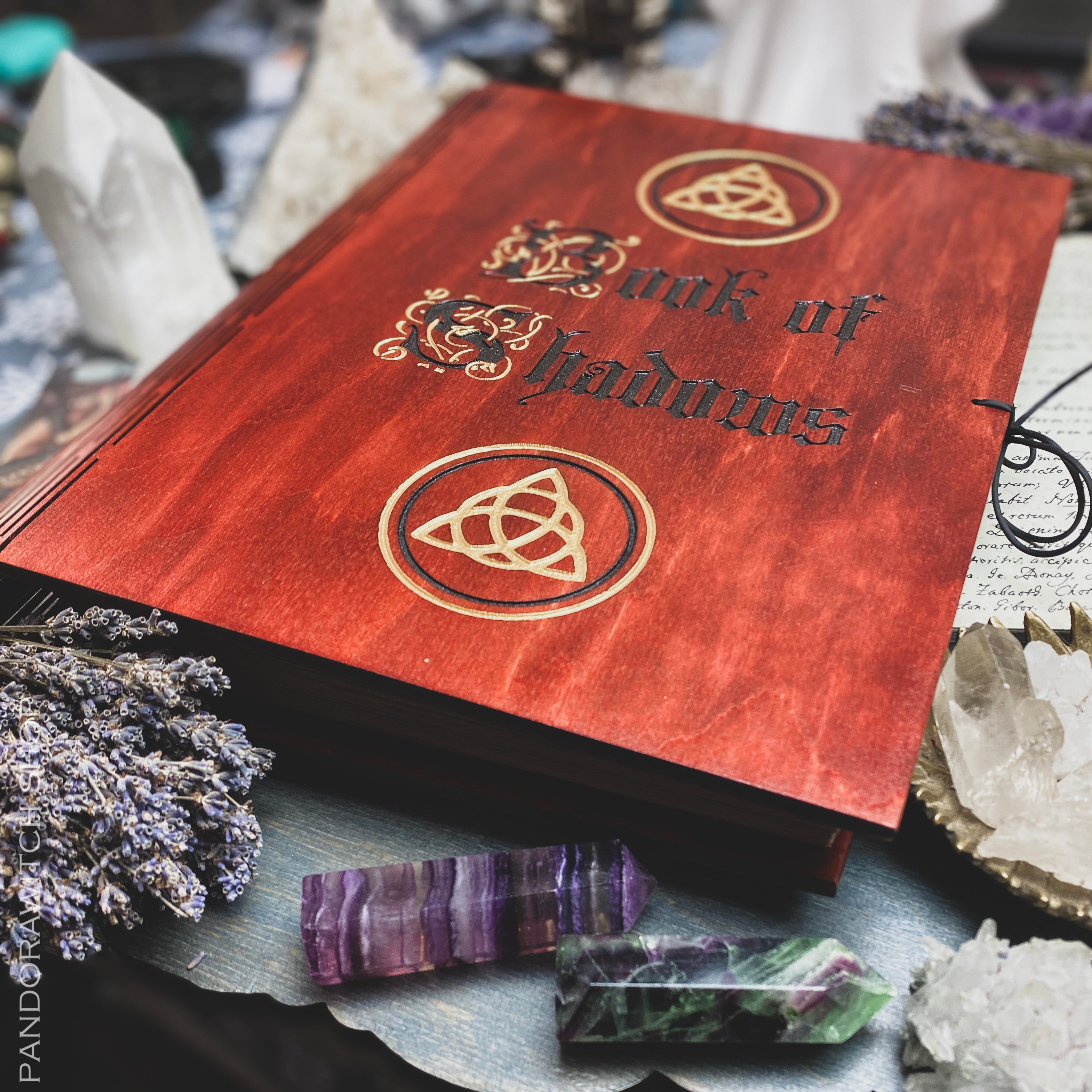 Book of Shadows - Triquerta - Red wood