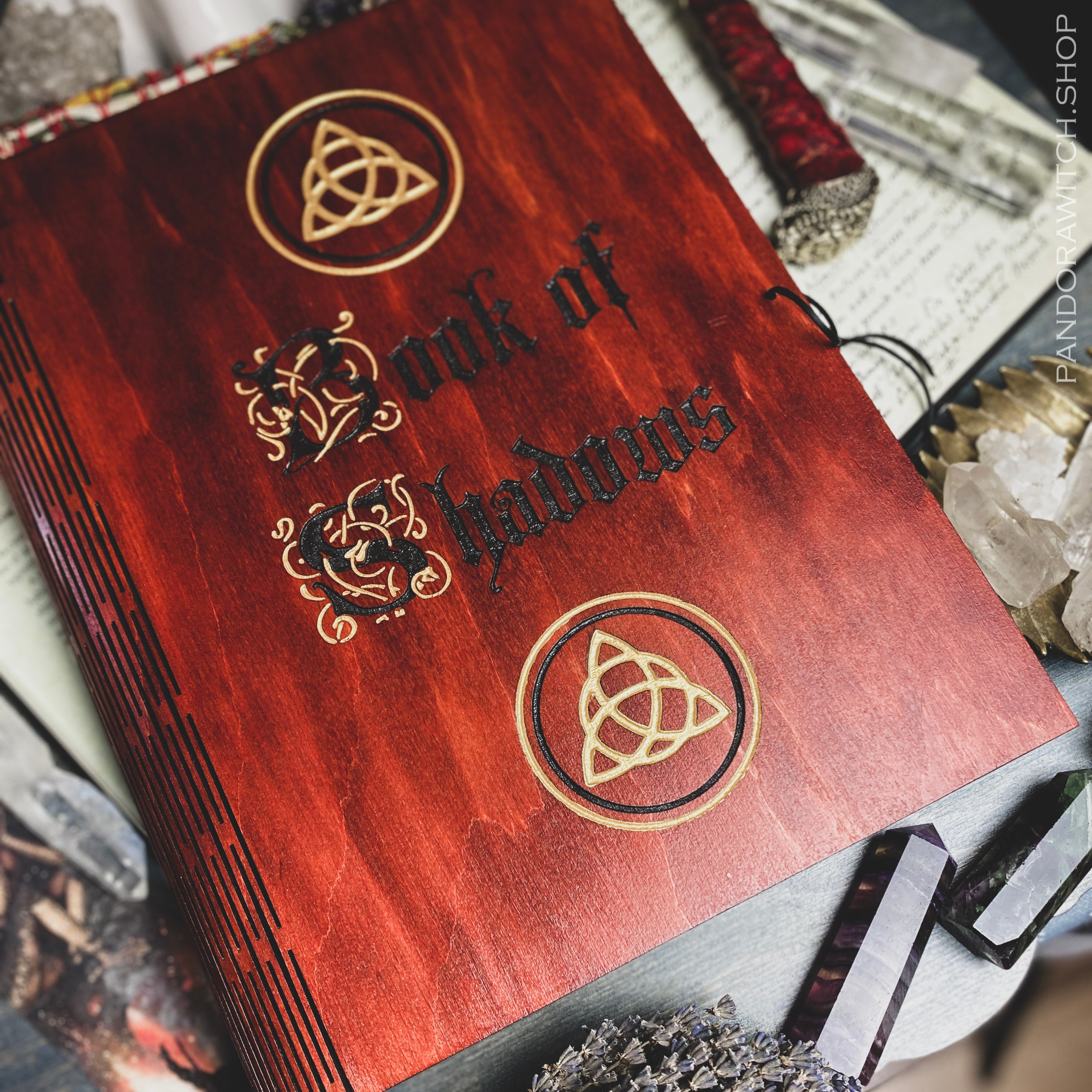 Book of Shadows - Triquerta - Red wood