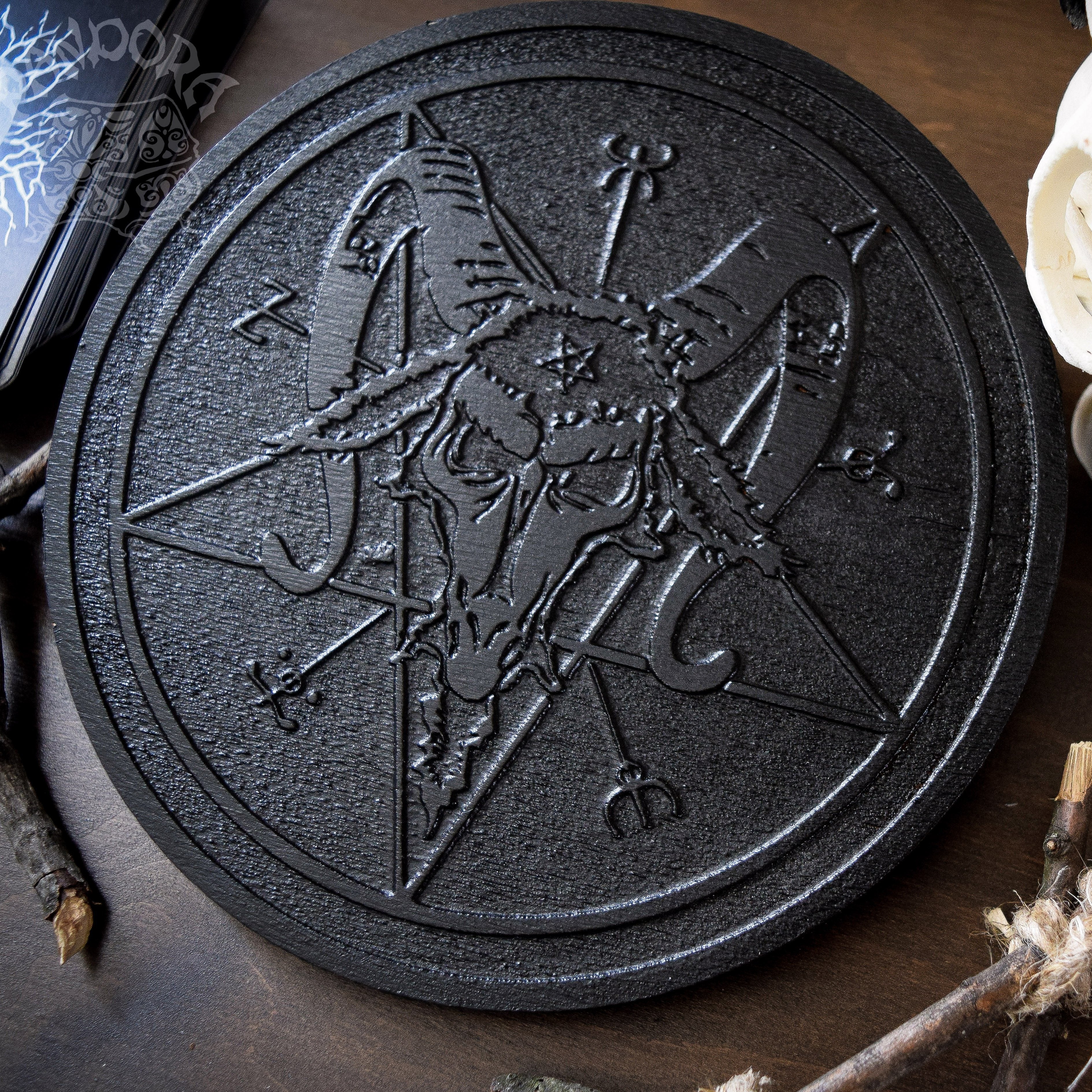 Altar pentacle - Baphomet - Black