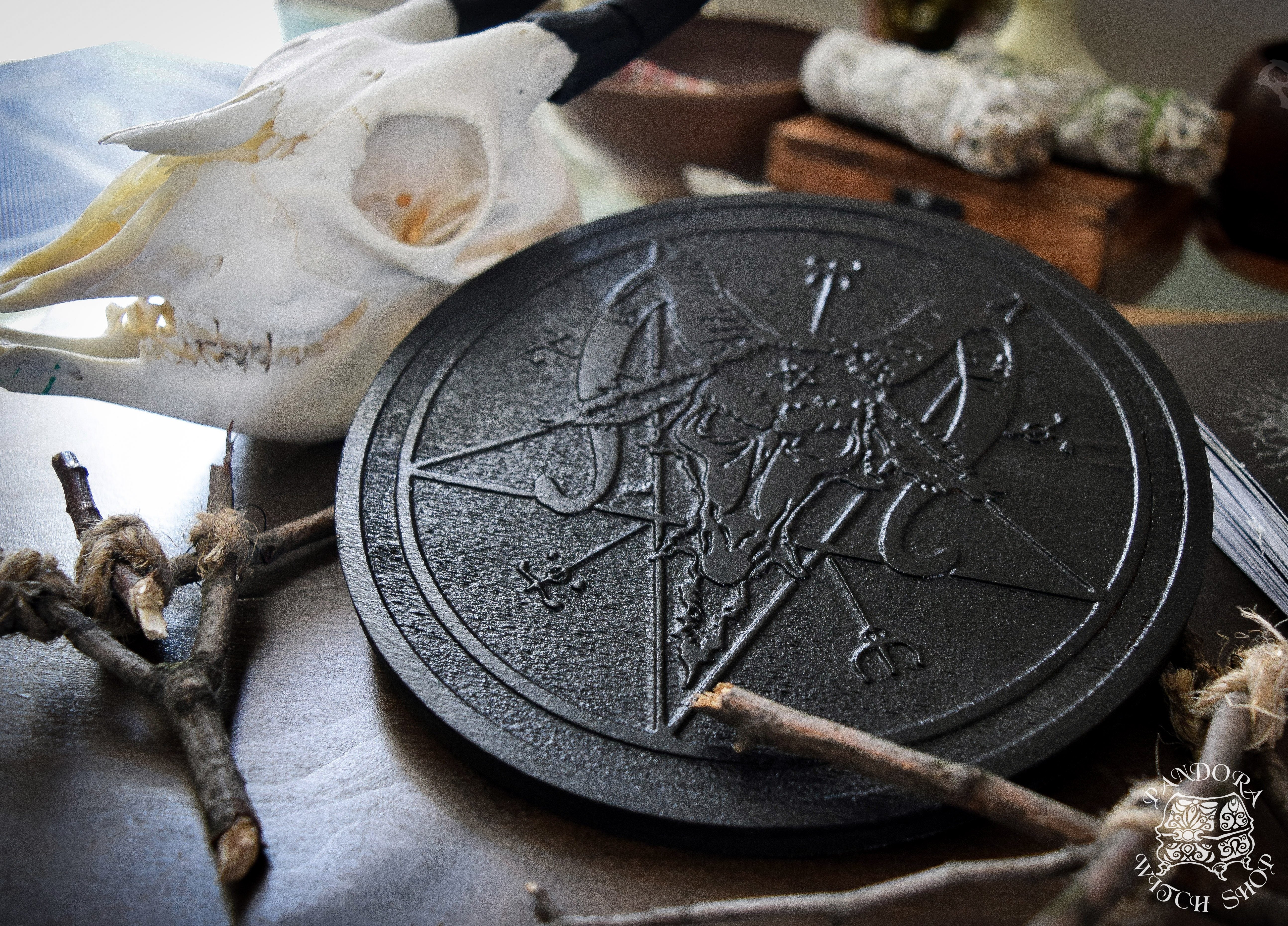 Altar pentacle - Baphomet - Black