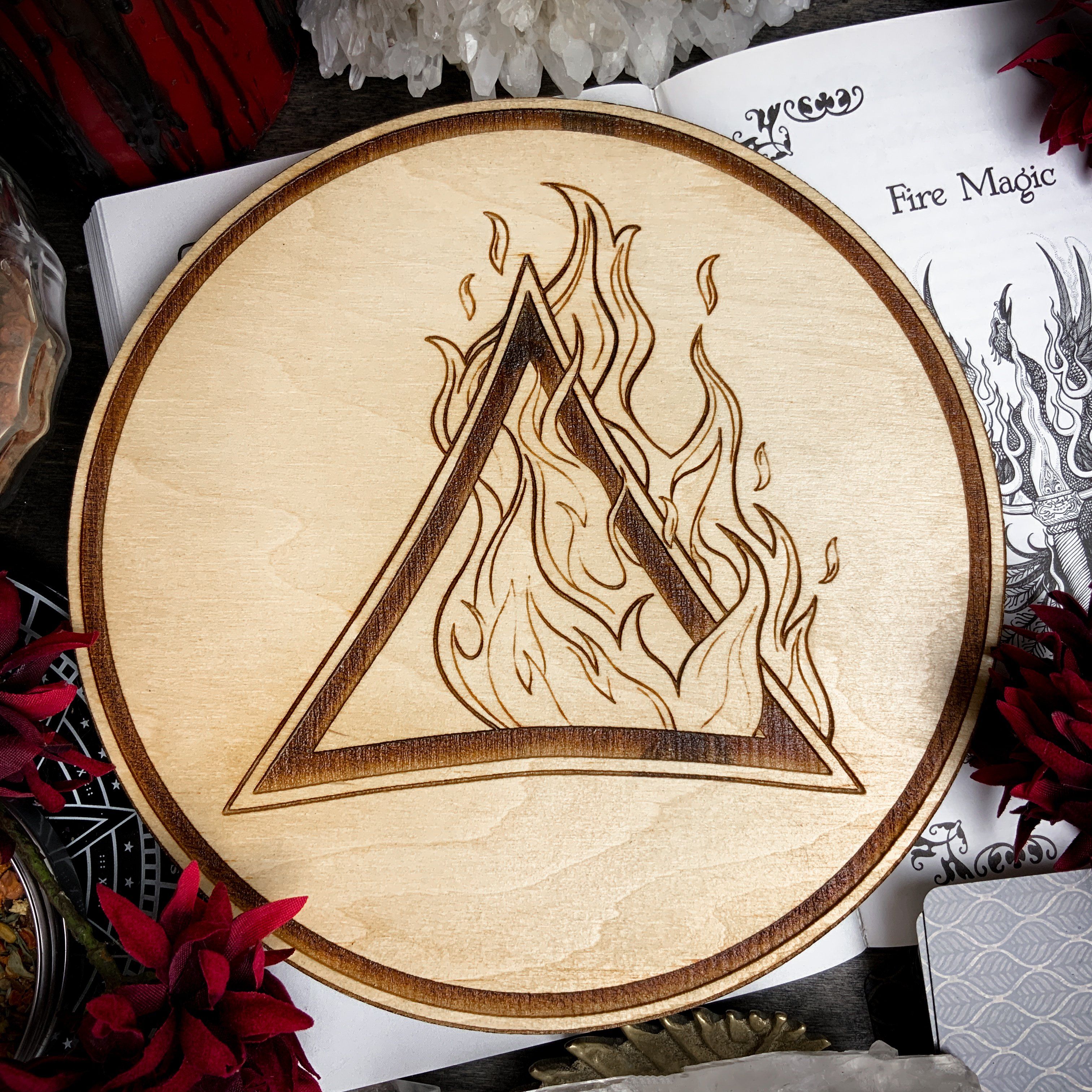 Altar Pentacles - Altar Pentacle - Fire - Elemental Magic