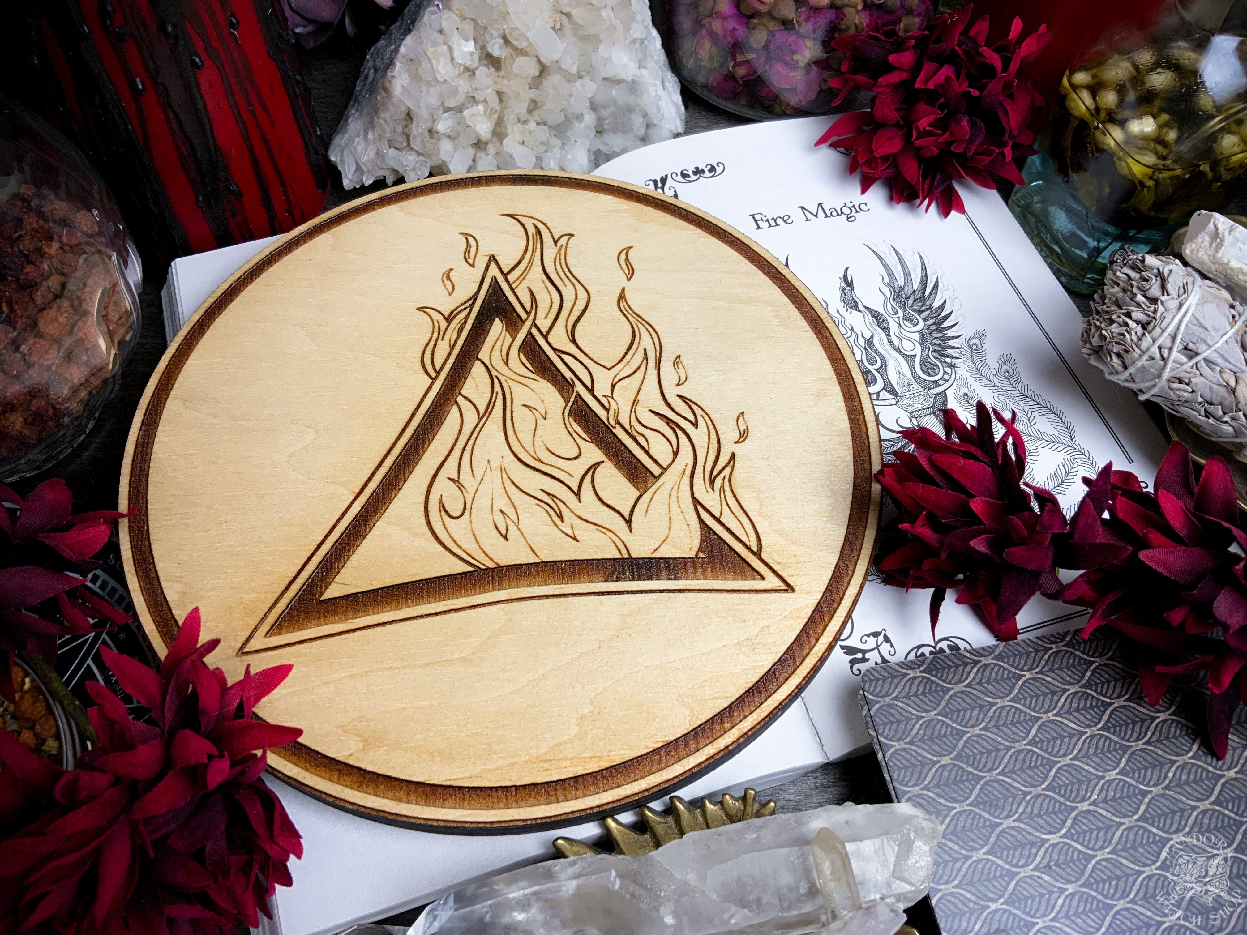 Altar Pentacles - Altar Pentacle - Fire - Elemental Magic