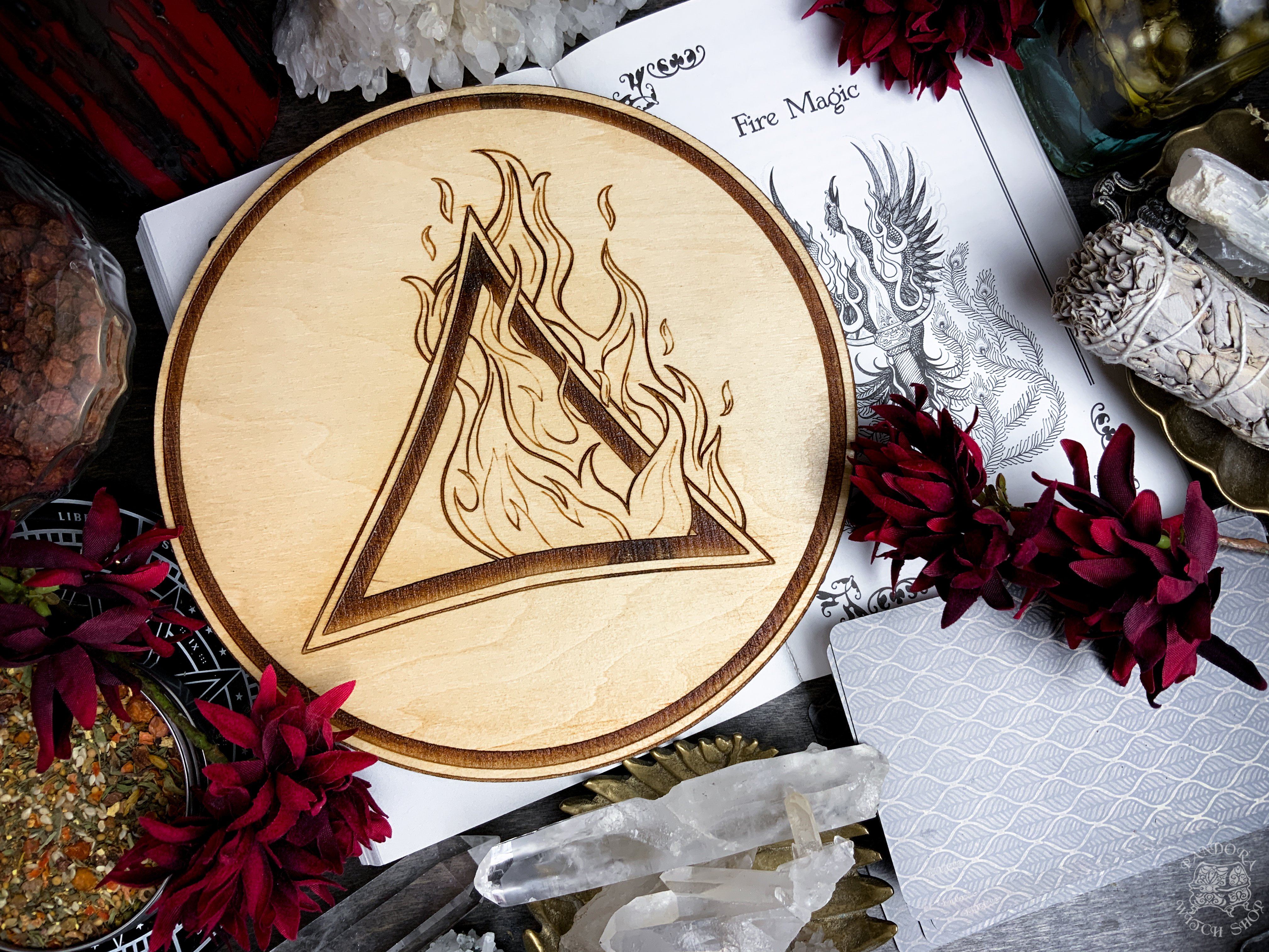 Altar Pentacles - Altar Pentacle - Fire - Elemental Magic