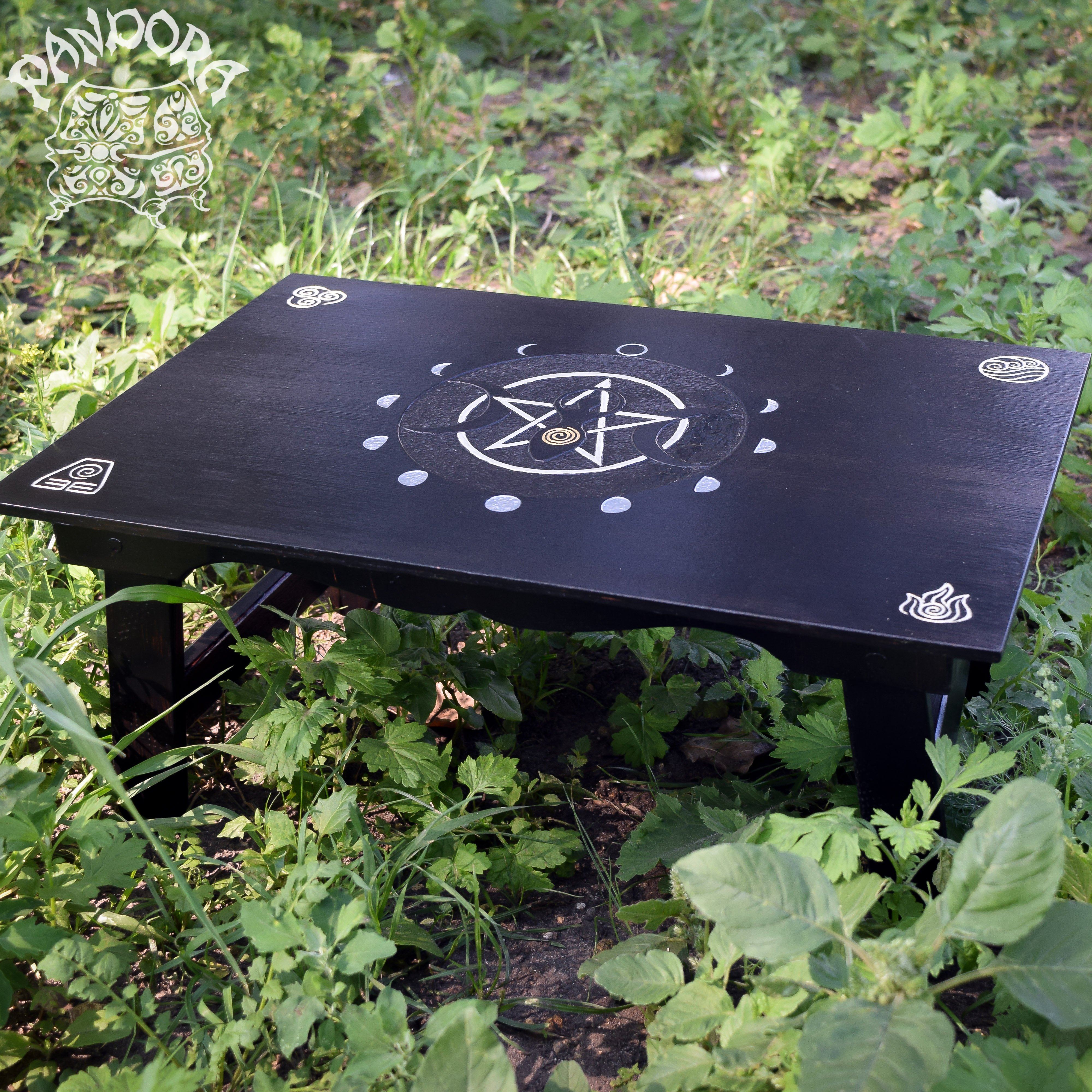 Altar Table - Altar Table "Moon Circle Goddess"