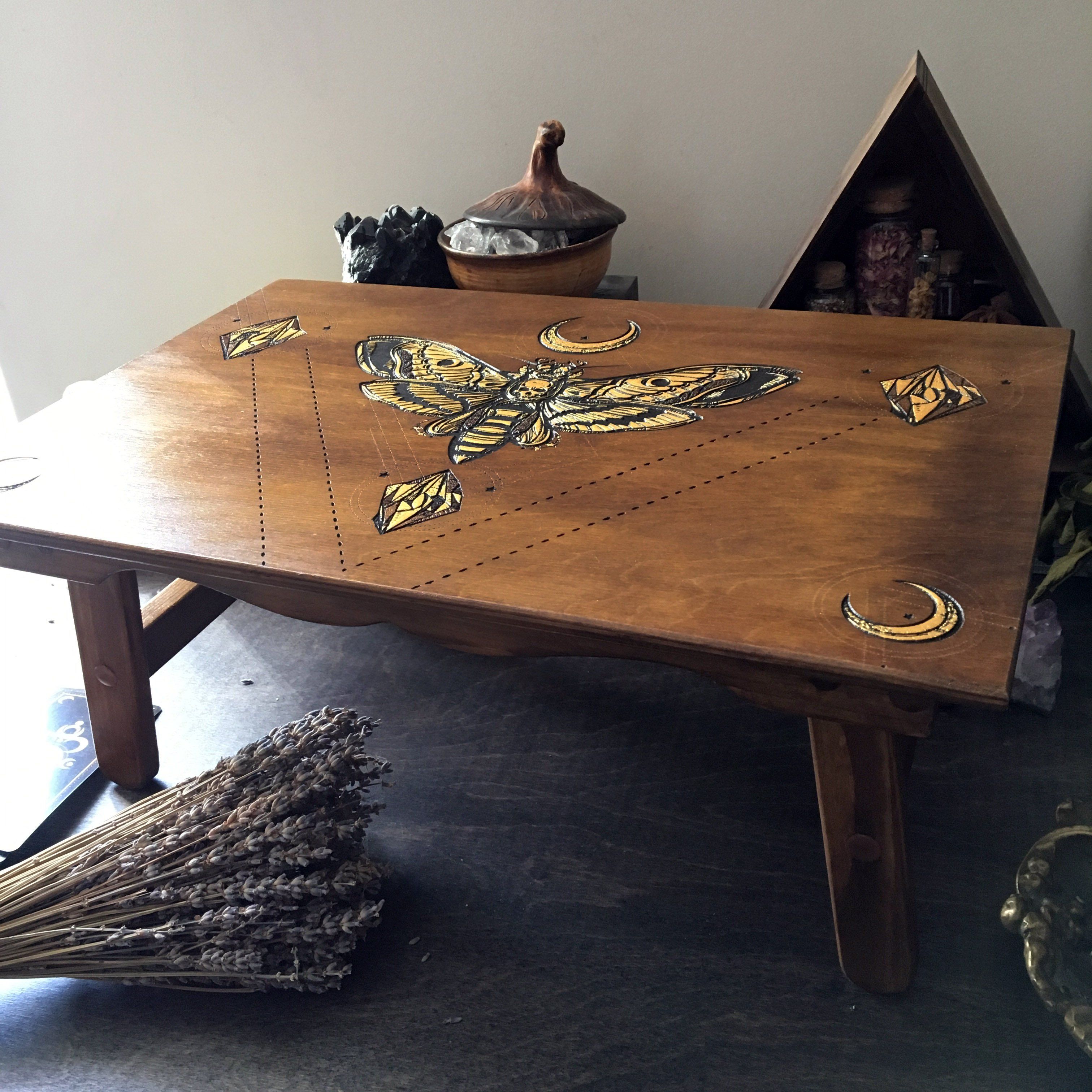 Altar Table "Golden Death's Head Moth"