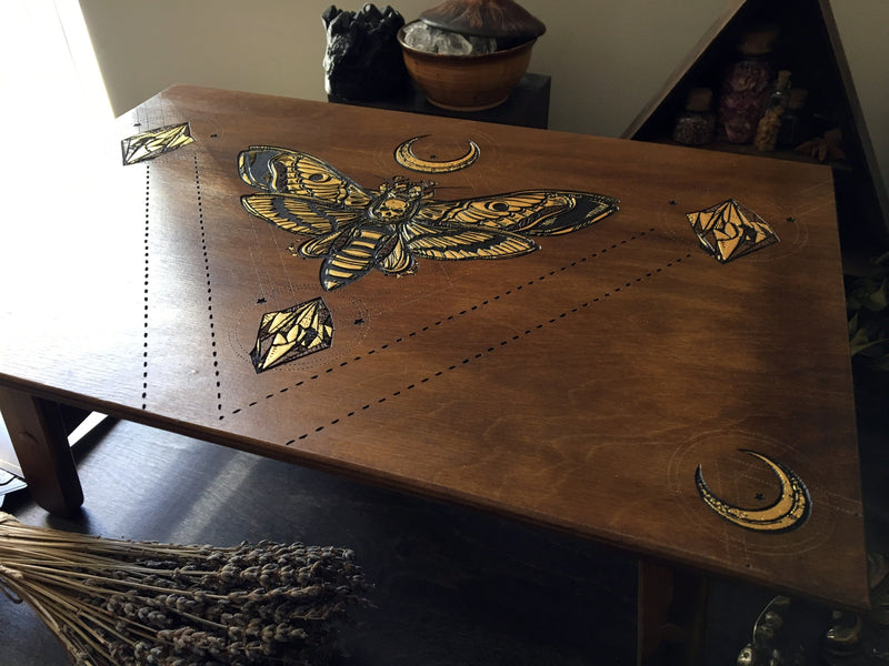 Altar Table "Golden Death's Head Moth"