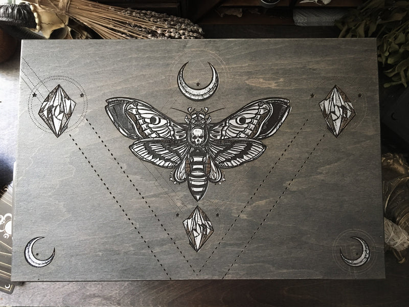 Altar Table "Silver Death's Head Moth"