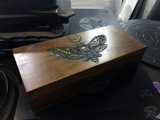 Box - "Death's Head Moth" - - For 4 Tarot Decks