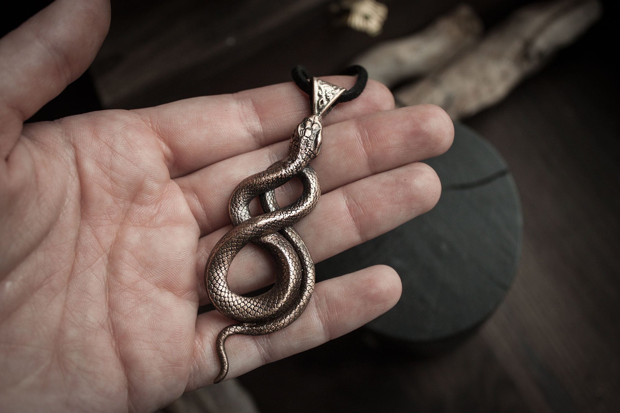 Bronze Pendant "Snake"