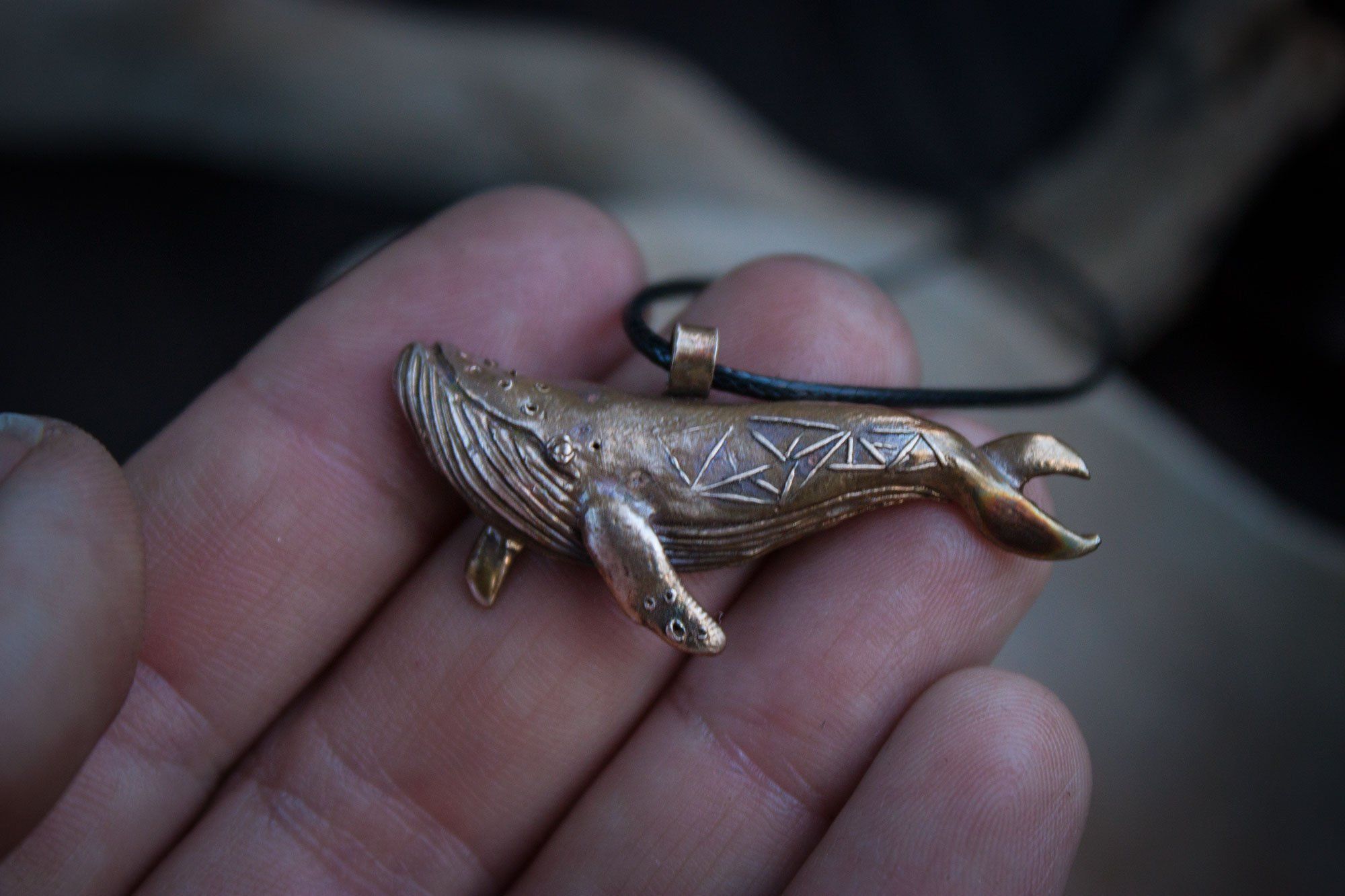 Bronze Pendant "Star Whale"