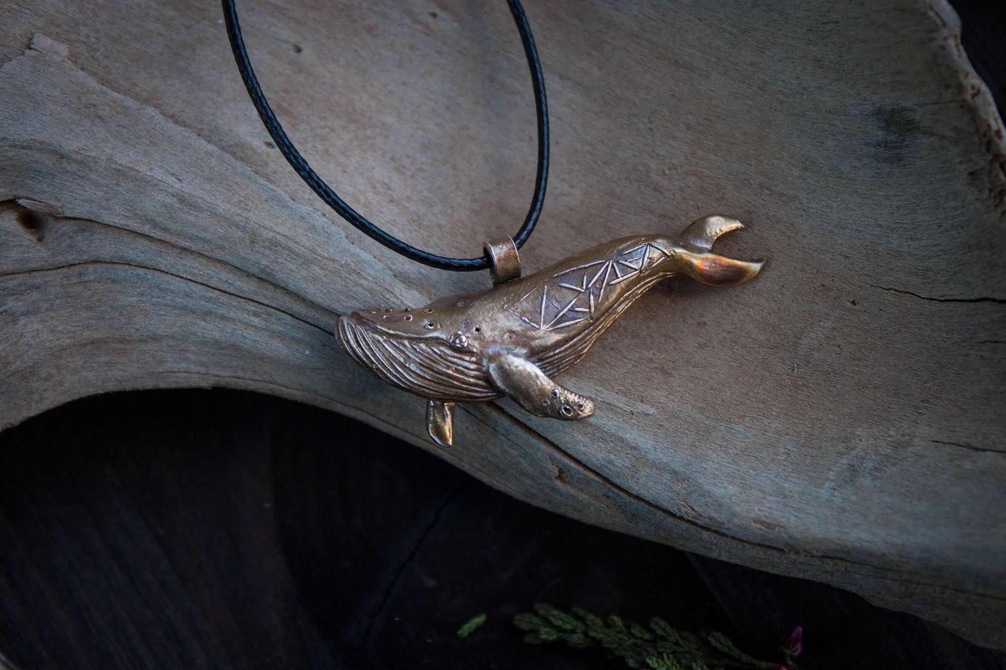 Bronze Pendant "Star Whale"