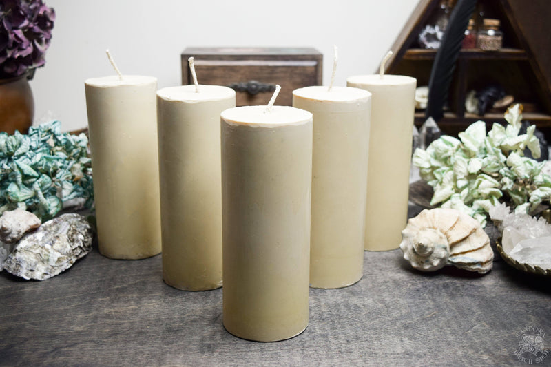 Candle - Big White Cylinder - Beeswax Candle