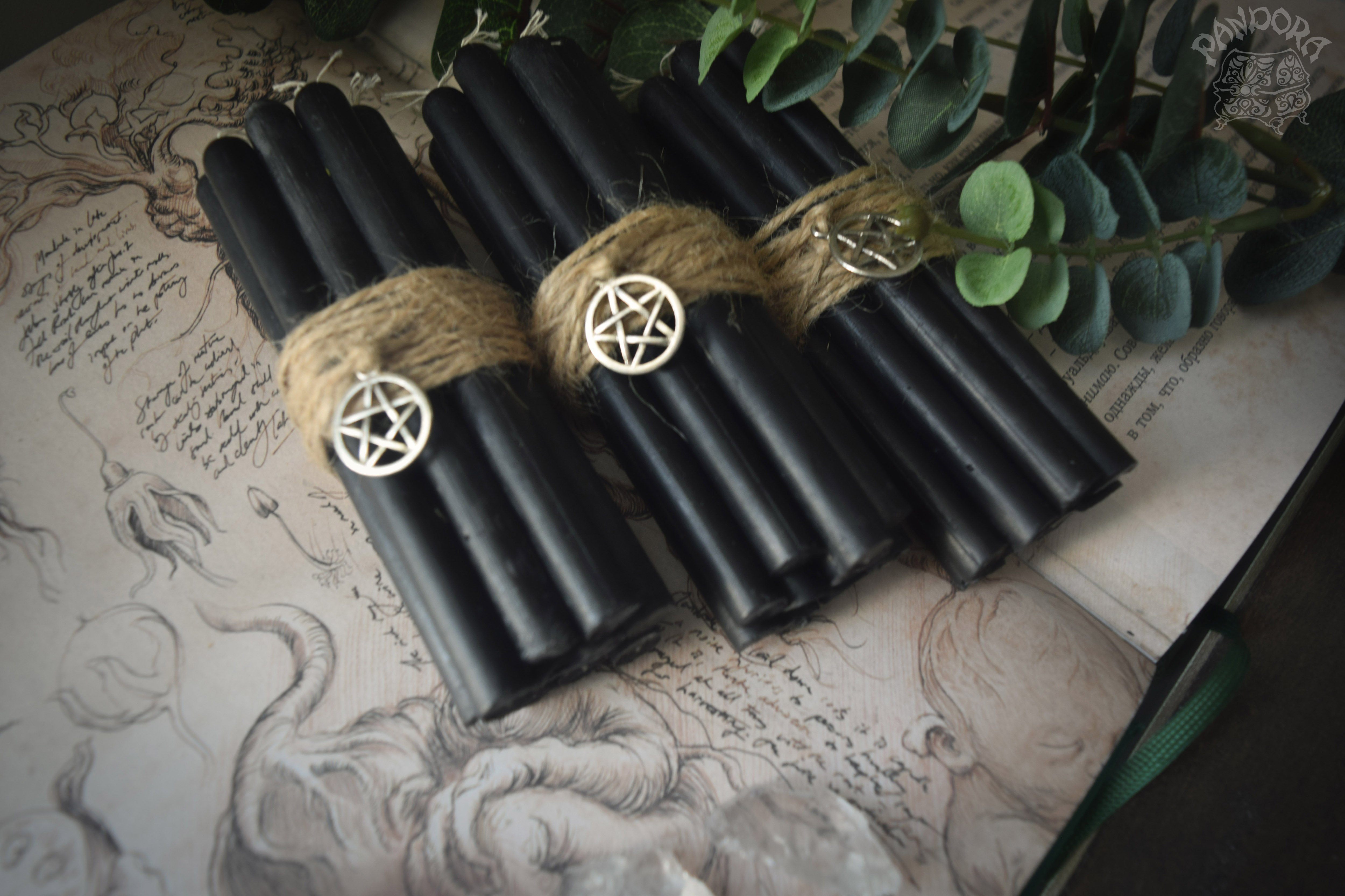 Candle - Black Beeswax Candles