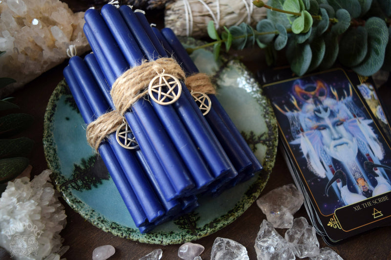 Candle - Dark Blue Beeswax Candles