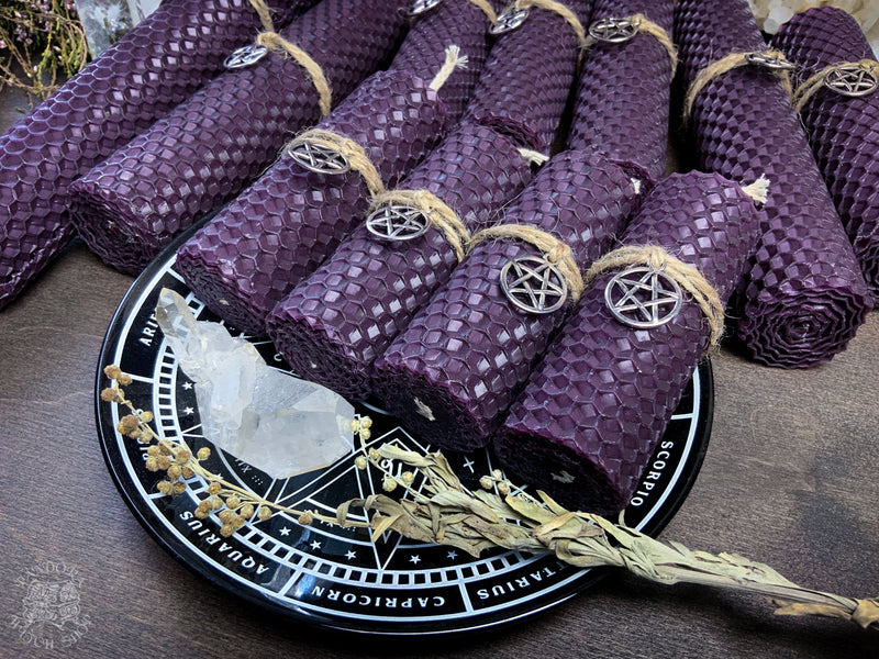 Dark purple Honeycomb Candle