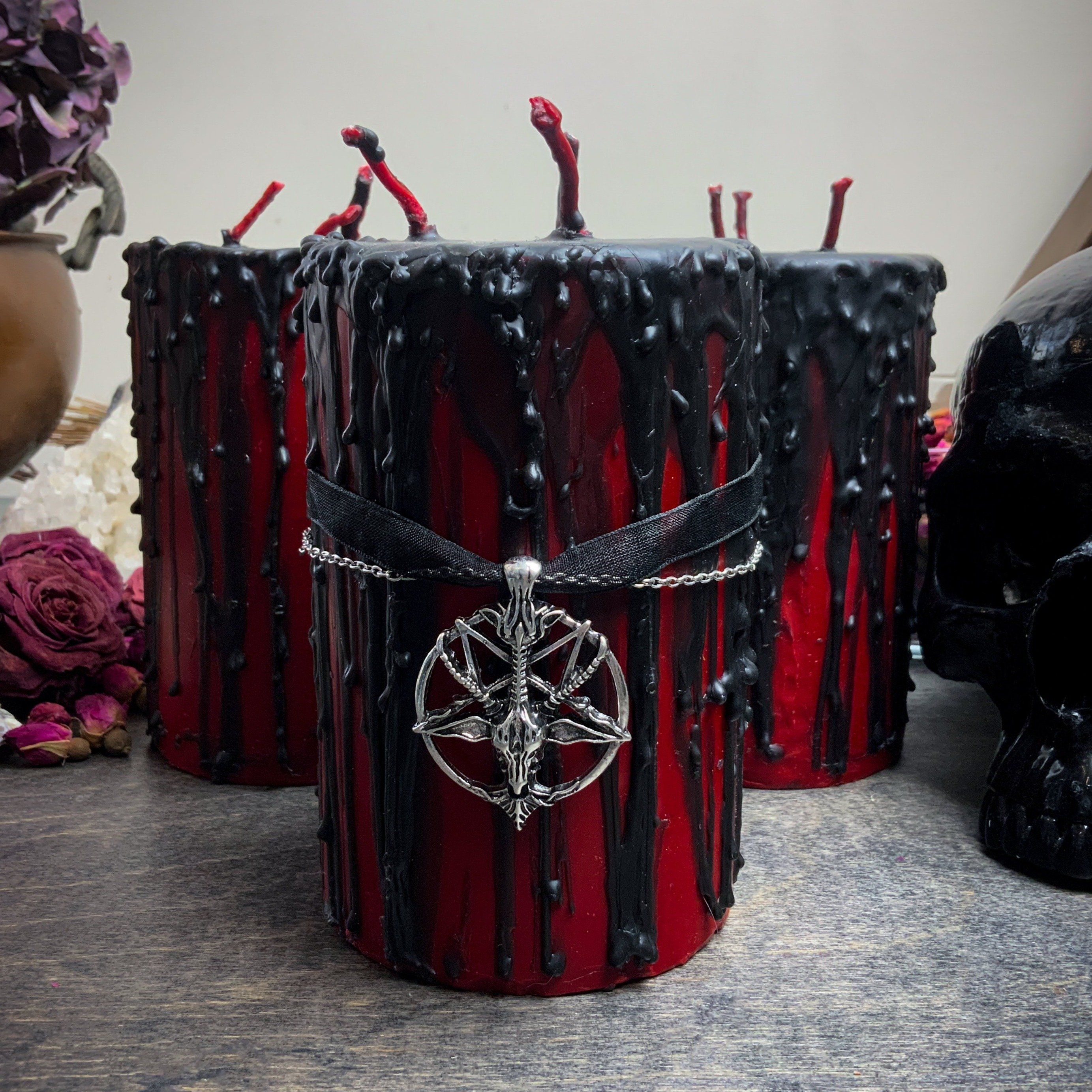 Candle - Gothika Hellfire - Beeswax Candle