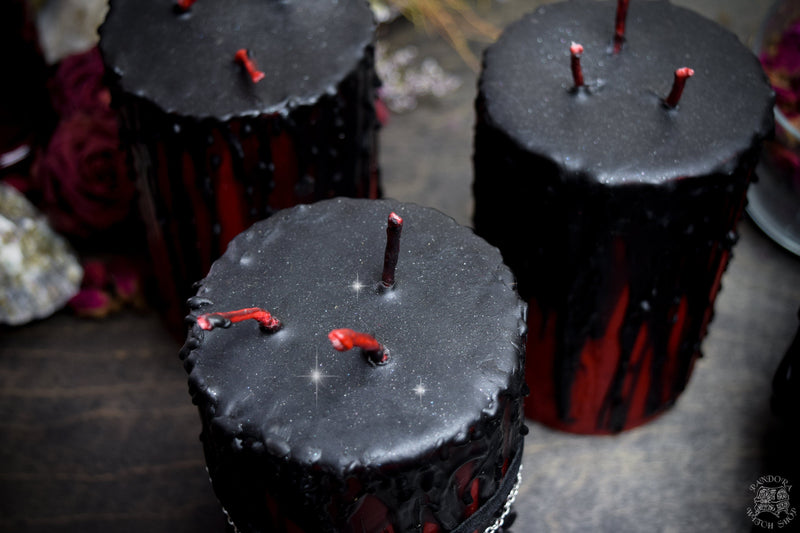 Candle - Gothika Hellfire - Beeswax Candle