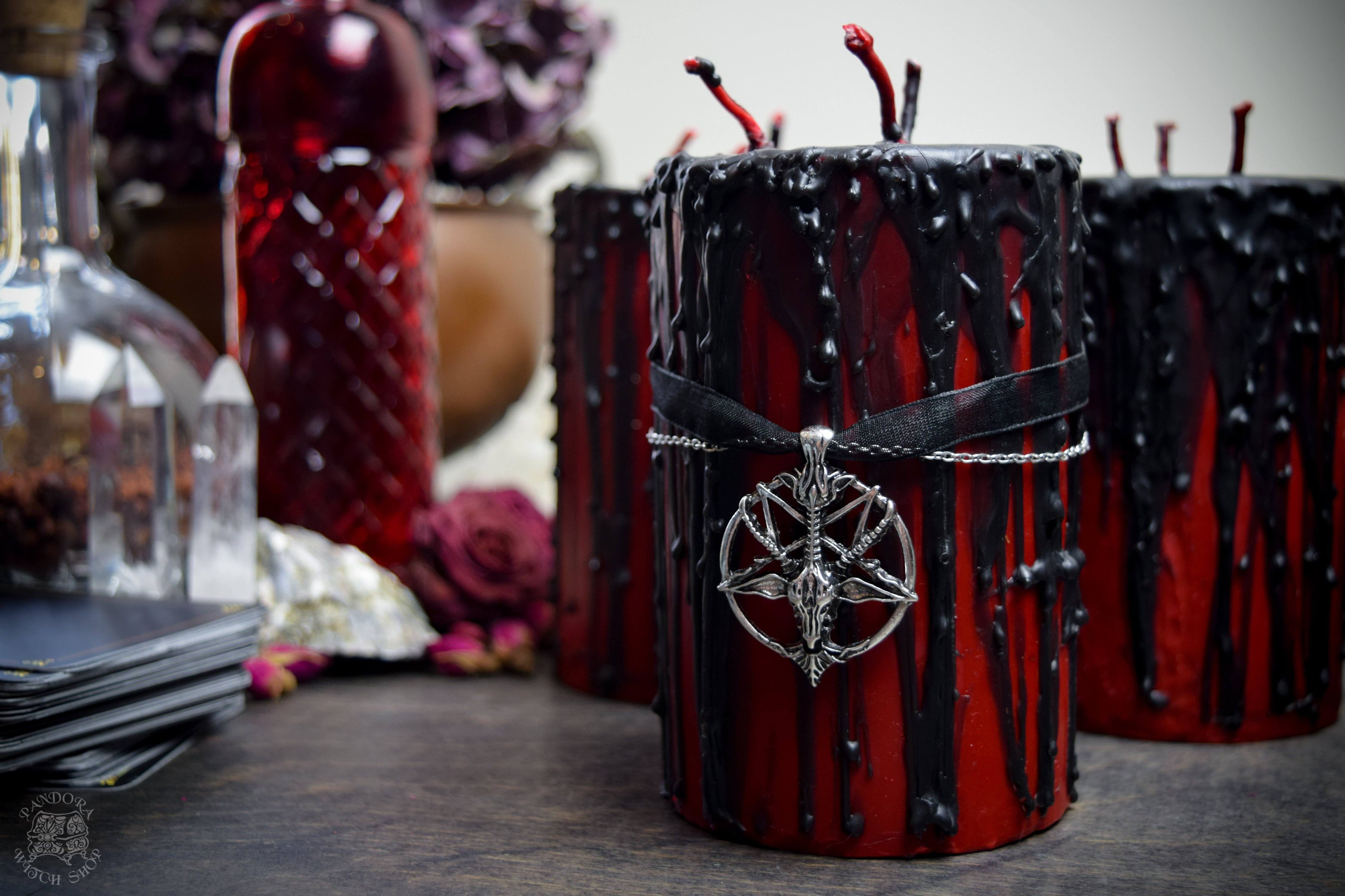 Candle - Gothika Hellfire - Beeswax Candle