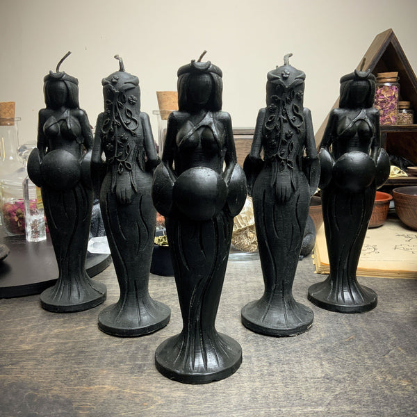 Great Goddess Dark Mother - beeswax candle