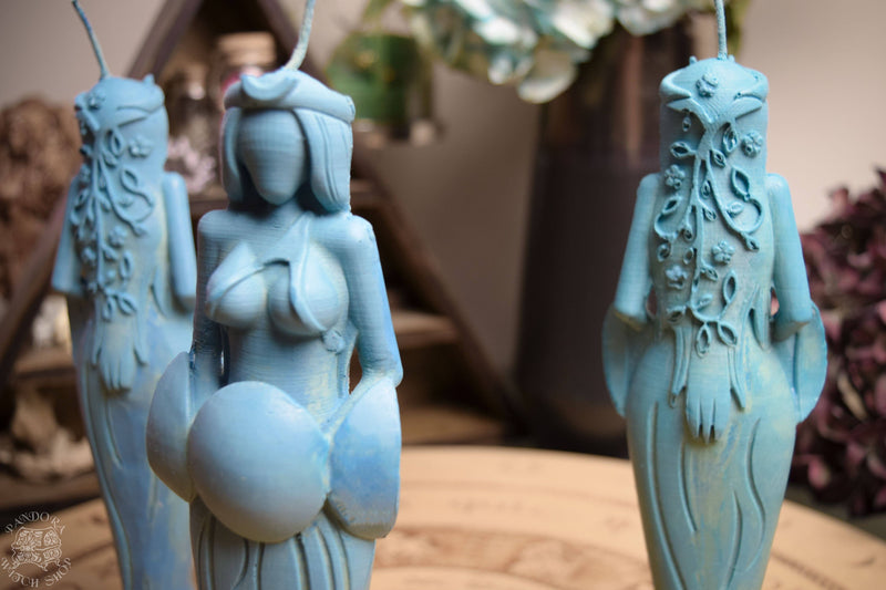 Candle - Great Goddess Of The Full Moon - Beeswax Candle