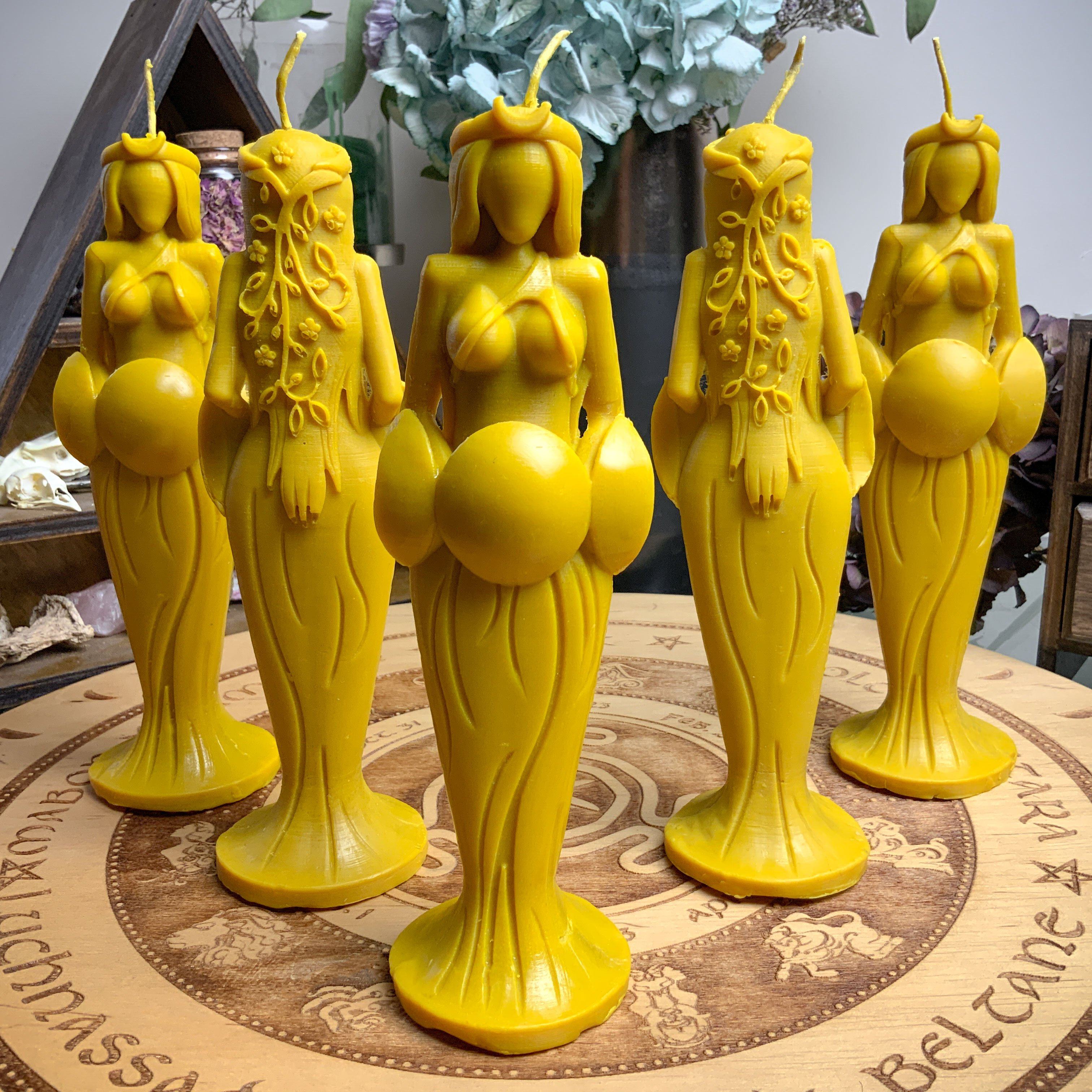 Candle - Great Goddess Of The Sun - Beeswax Candle